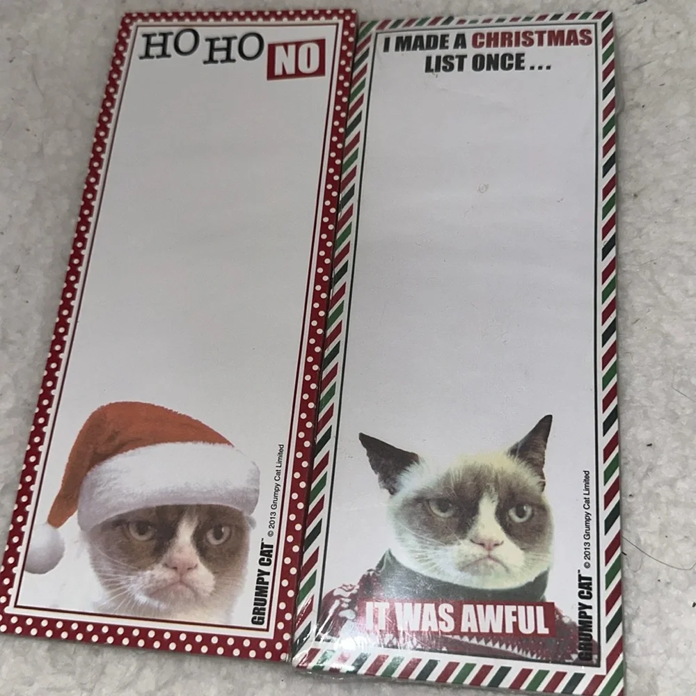 Grumpy Cat Magnetic Note Pad Christmas List To Do Notepad New Magnet